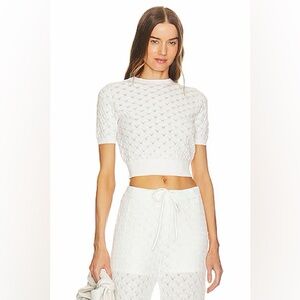 New Amanda Uprichard Euclid Top in White, Size XS